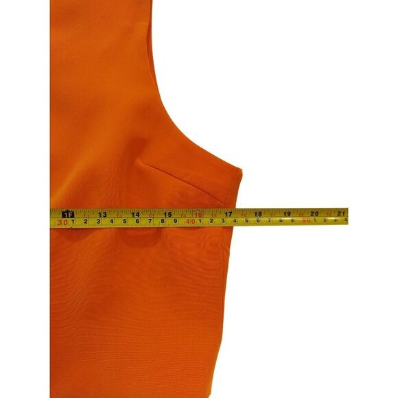 Orange Button-Up Cropped Vest By Love Tree - Medium Size - Womens Fashion Top. - Picture 5 of 6